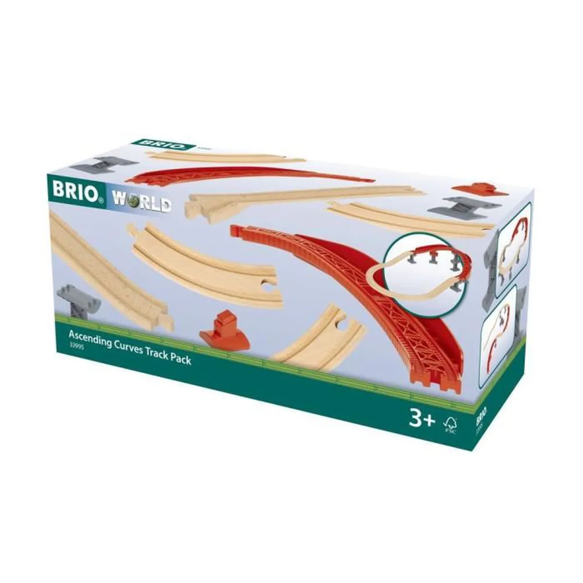 Brio Paquet de rails courbes ascendants