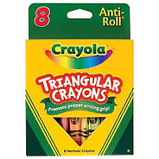 CRAYOLA 8 CRAYONS TRIANGULAIRE ANTIROULEMENT