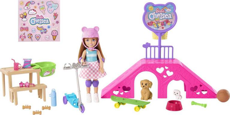 Barbie Chelsea - Coffret Skatepark avec poupée