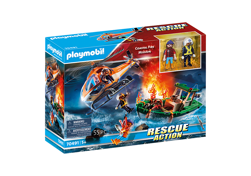Helicoptere des sauveteurs et bateau