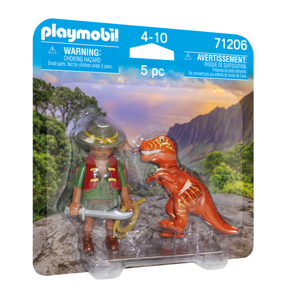 Duo Aventurier et tyrannosaure