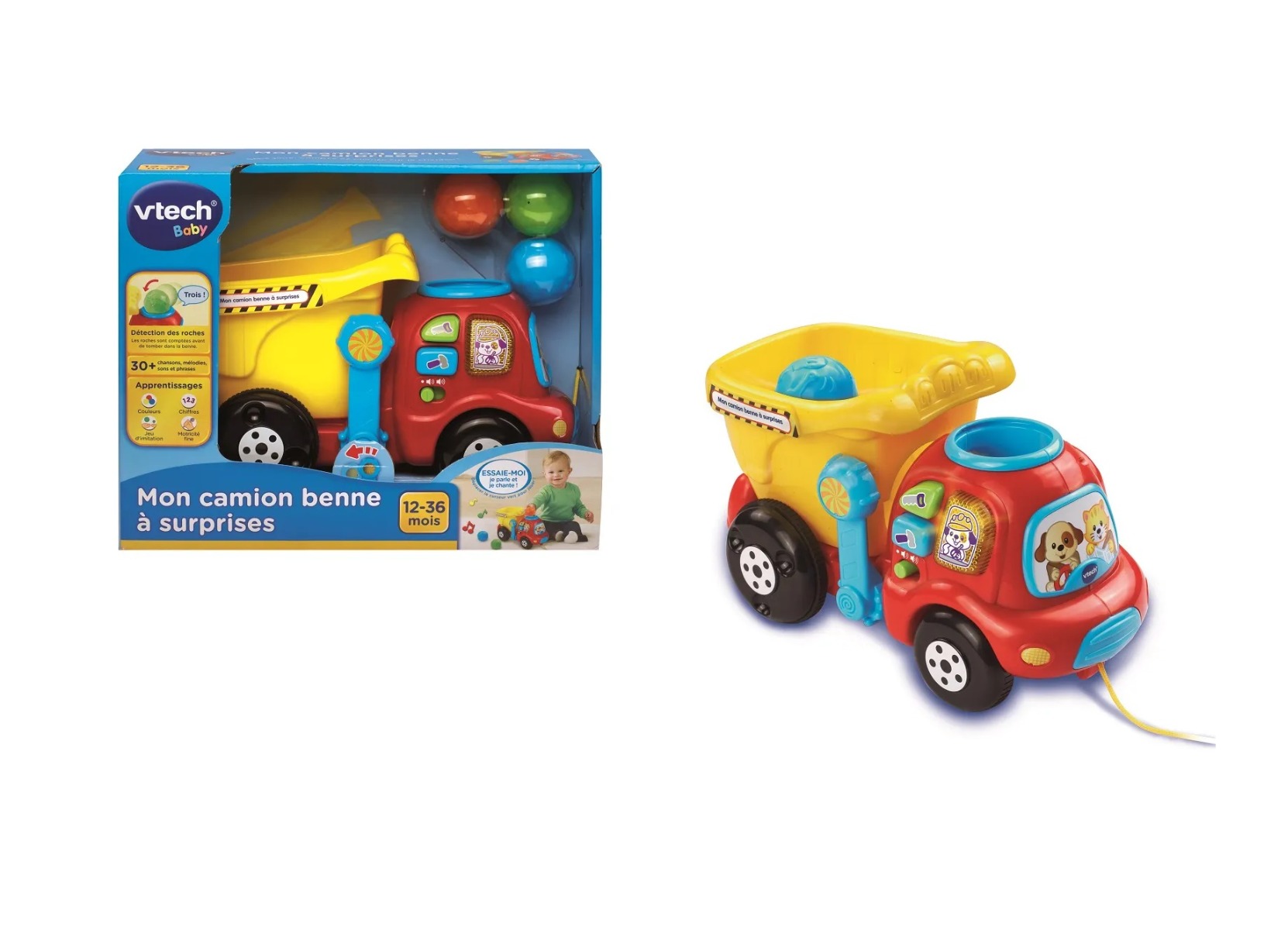 boite VTECH BABY MON CAMION BENNE A SURPRISES