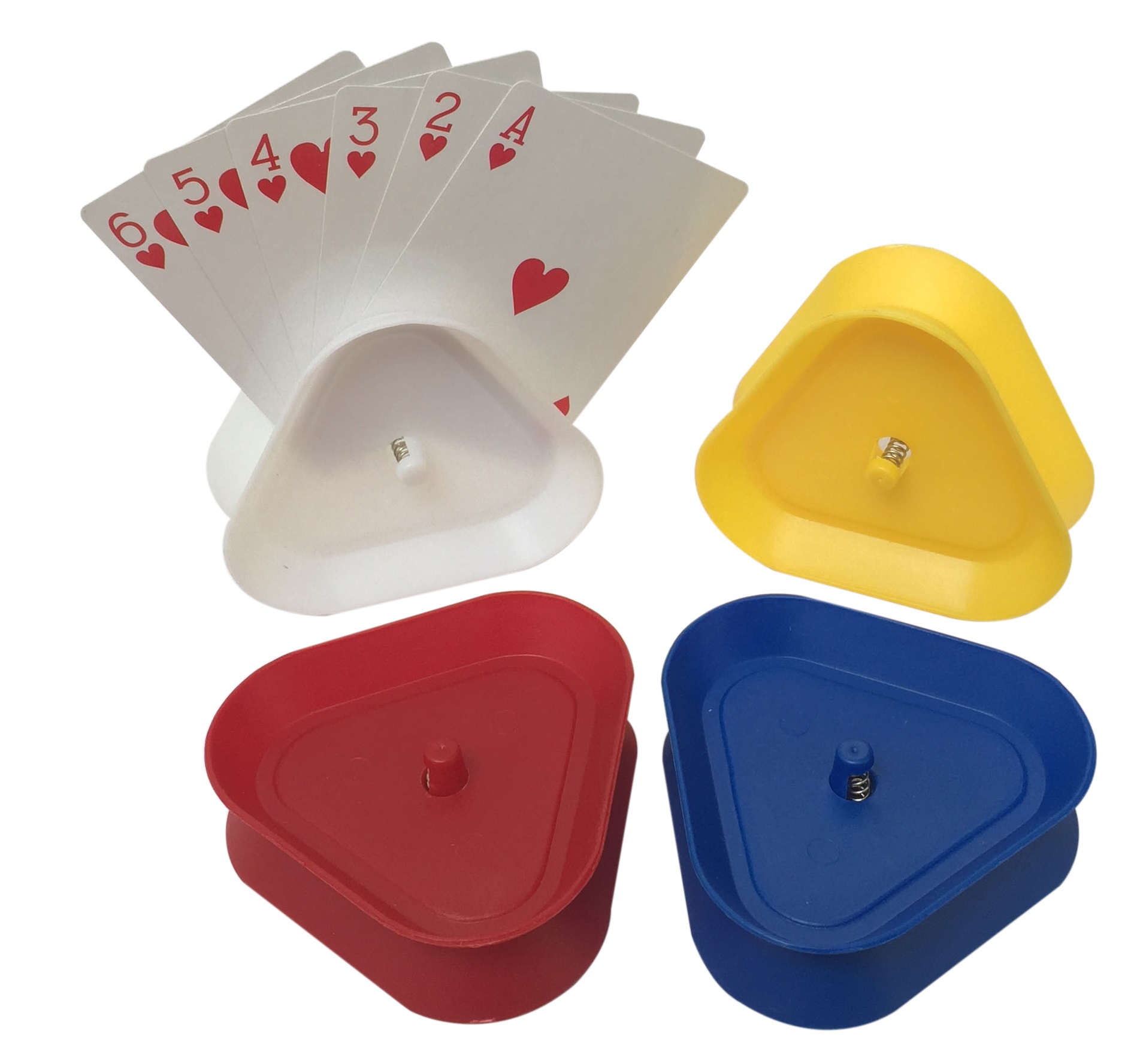 4 supports à cartes triangulaires