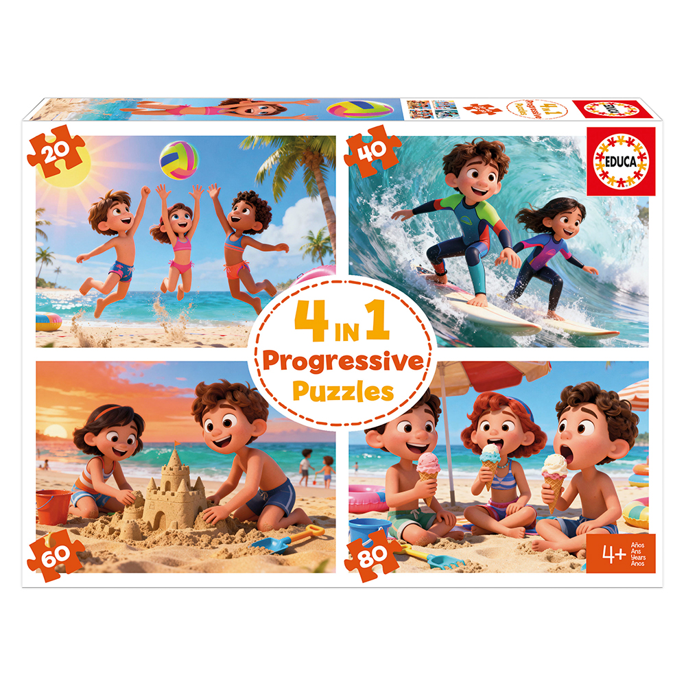 Casse-tête progressif 4en1-À la plage