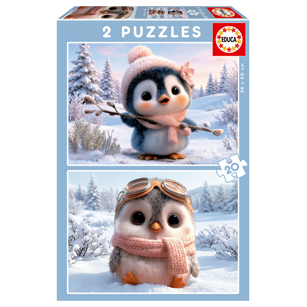 Casse-tête 2x20 Manchots mignons