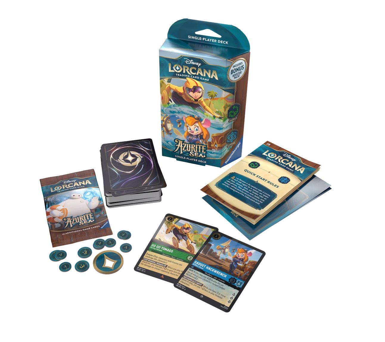 Lorcana Deck Emerald/Sapphire Azurite Sea (Gadget / Gogo)