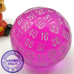 DÉ 100 FACES -MAUVE TRANSPARENT