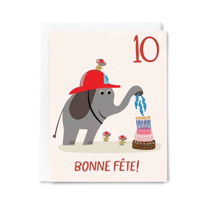 Carte Bonne fête! 10 ans