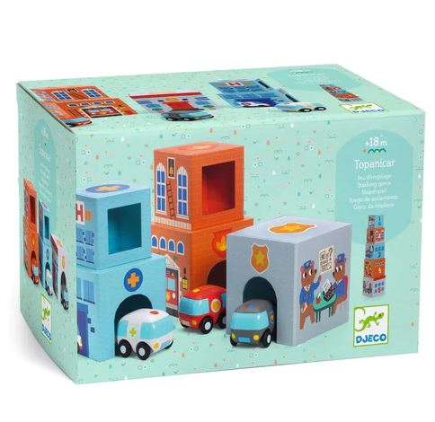 boite TopaniCar (5 Cubes et 3 véhicules)