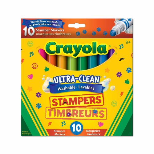 10 marqueurs timbreurs lavables Crayola Ultra-Clea