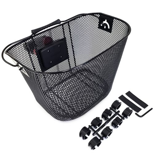 Panier avant noir avec attache déblocage rapide