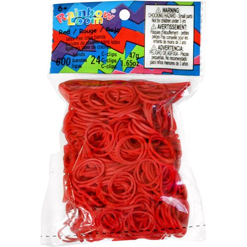 Rainbow Loom Élastiques - Rouge