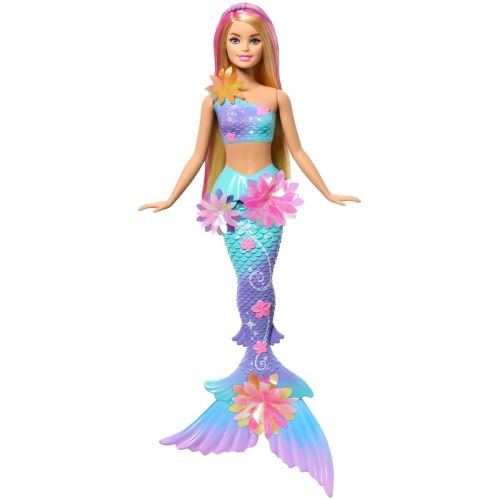 Barbie Fantasy - Sirène magique fleurie blonde