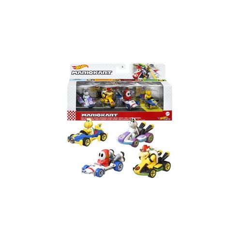 Hot Wheels - Coffret de 4 Voitures Mario Kart (asst)