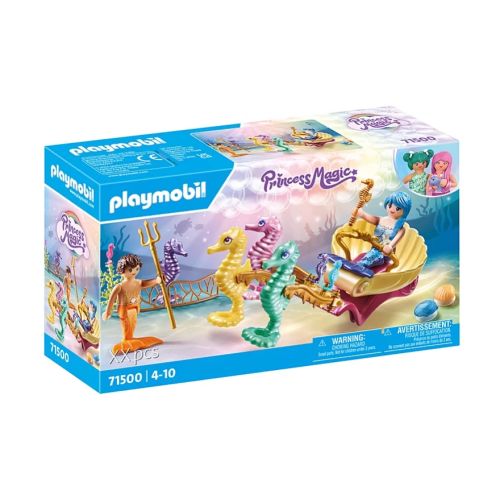 Calèche avec sirènes et hippocampes