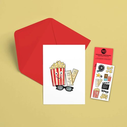 Pico Soirée au cinéma (carte et tatoo)