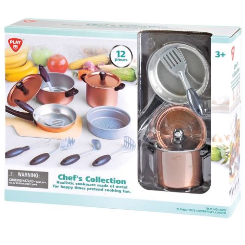 Playgo - Batterie de cuisine en métal 12 pièces(21