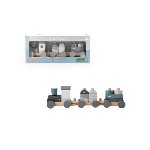 Label label - Train à empiler - Bleu