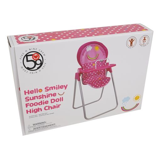 Sunshine Dots - Chaise haute pour poupée