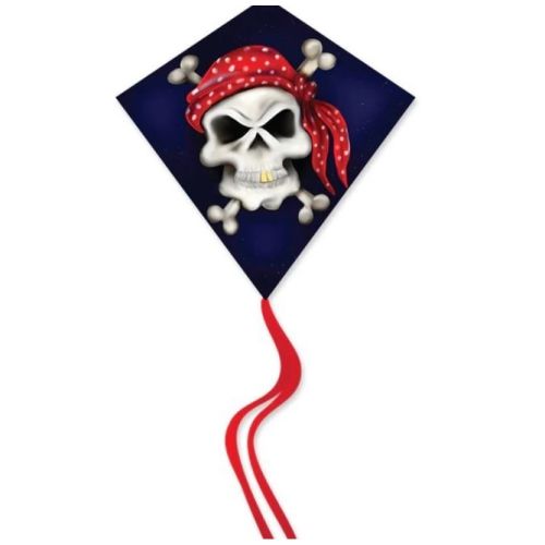 Cerf-volant Losange Crâne - Drapeau de pirate Jolly Roger