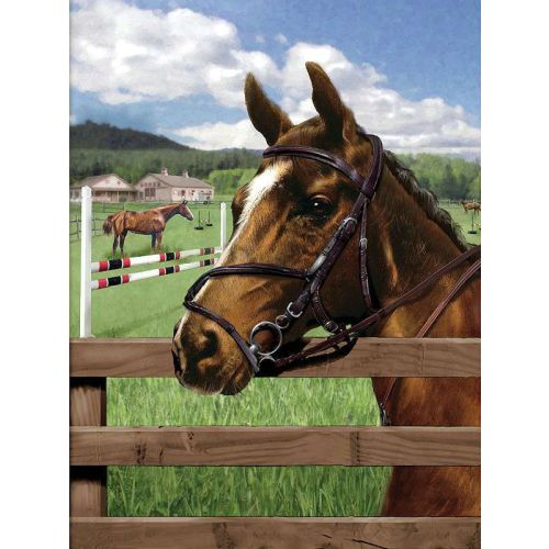Peinture à numéro cheval dans l'enclos