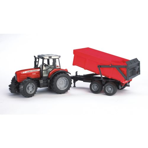 BRUDER TRACTEUR FERME MF 7480 & TRAILER PRODUIT