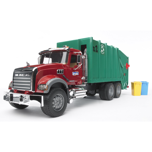 Camion de poubelle Mack à chargement arrière Bruder