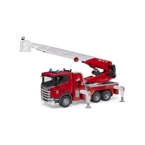 Camion de pompier Scania Super 560R avec pompe à eau, sons et lumières