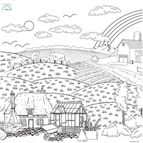 Nappe a colorier paysage