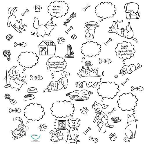 Nappe a colorier Chat et chien