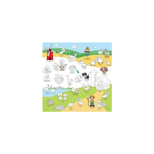 Nappe a colorier Ferme