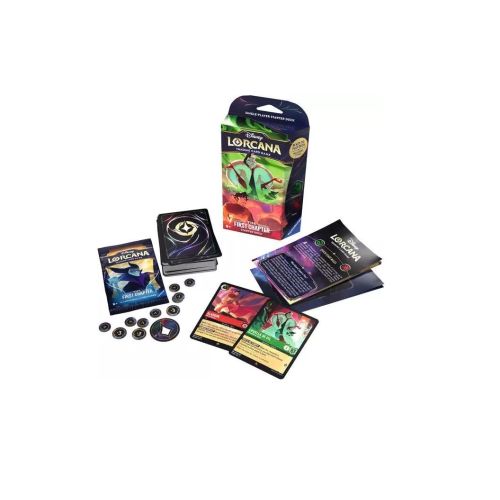 Disney Lorcana The first Chapter Starter Deck -Cruella & Aladin  Ruby & Emerald 