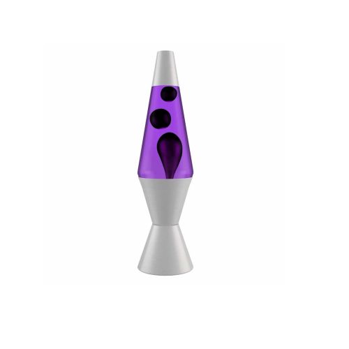 Lava lamp 14.5" mauve/bulle mauve
