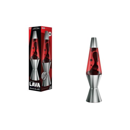 Lava lamp 14.5” rouge/bulle noir
