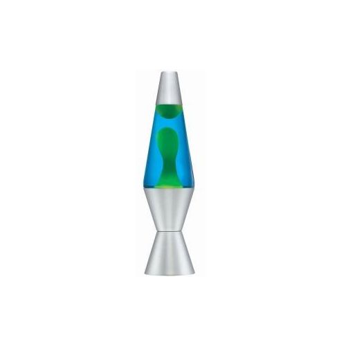 Lava lamp 14,5" bleu/bulle verte