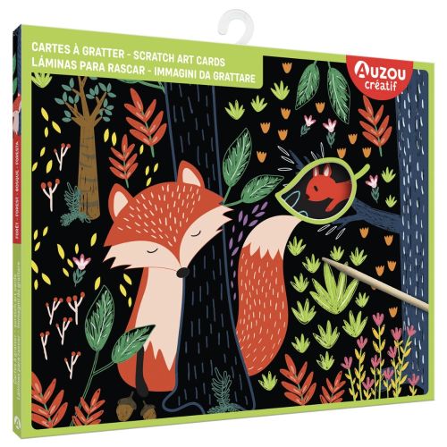 Pochette d'artiste, cartes à gratter Forêt