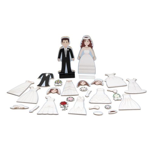 POUPÉE MAGNÉTIQUE MARIÉE ET MARIÉ