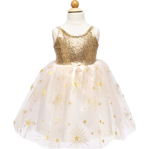 Robe de soirée glamour dorée 3-4 ans