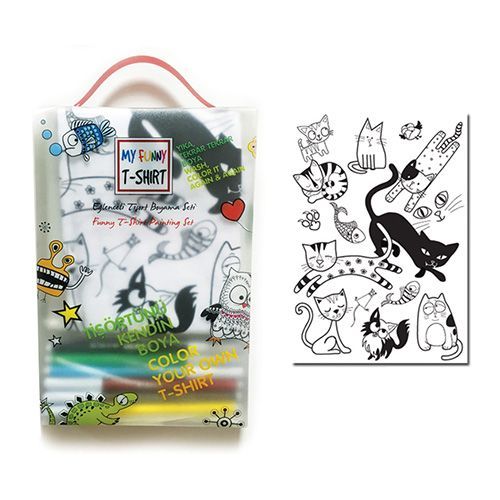 T-SHIRT A COLORIER CHAT 4-7 ANS