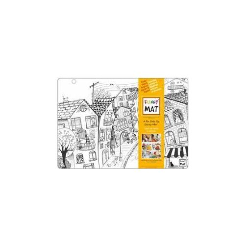 Tapis a colorier chat sur rue
