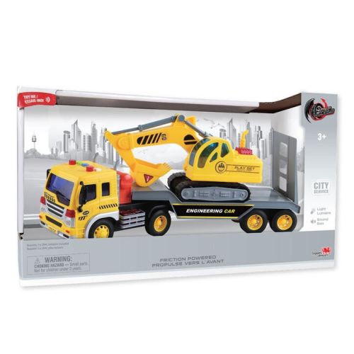 Camion de transport jaune Dragon Wheels