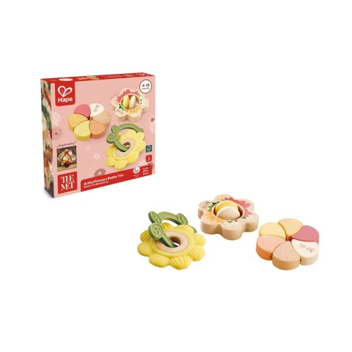 Trio de hochets fleurs astucieuses