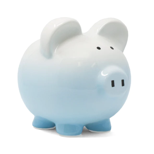 Banque Cochon ombre Bleu