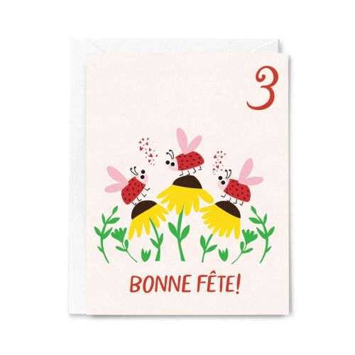 Carte Bonne fête! 3 ans