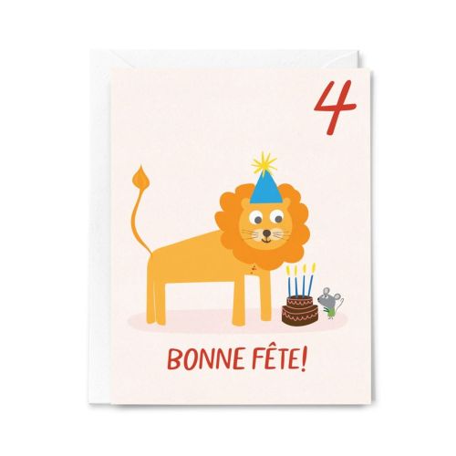 Carte Bonne fête! 4 ans