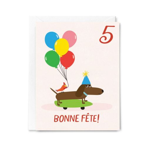 Carte Bonne fête! 5 ans