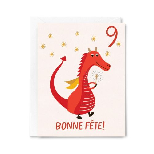Carte Bonne fête! 9 ans