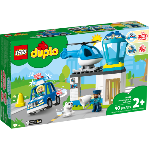Le commissariat et l’hélicoptère de la police Duplo Town