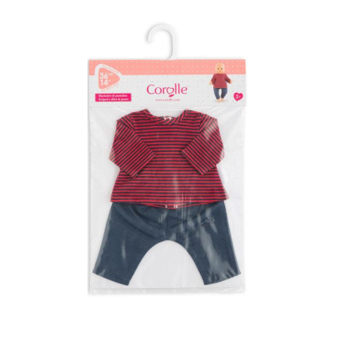 COROLLE 14” Jeans et T-shirt rayé