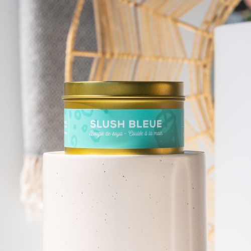 Chandelle slush bleue